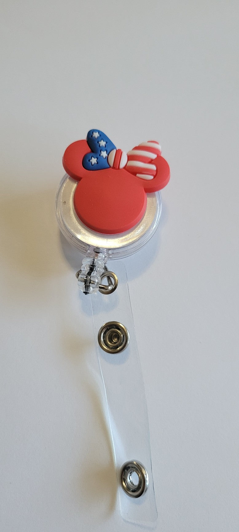 Patriotic Minnie Mouse Badge Reel
