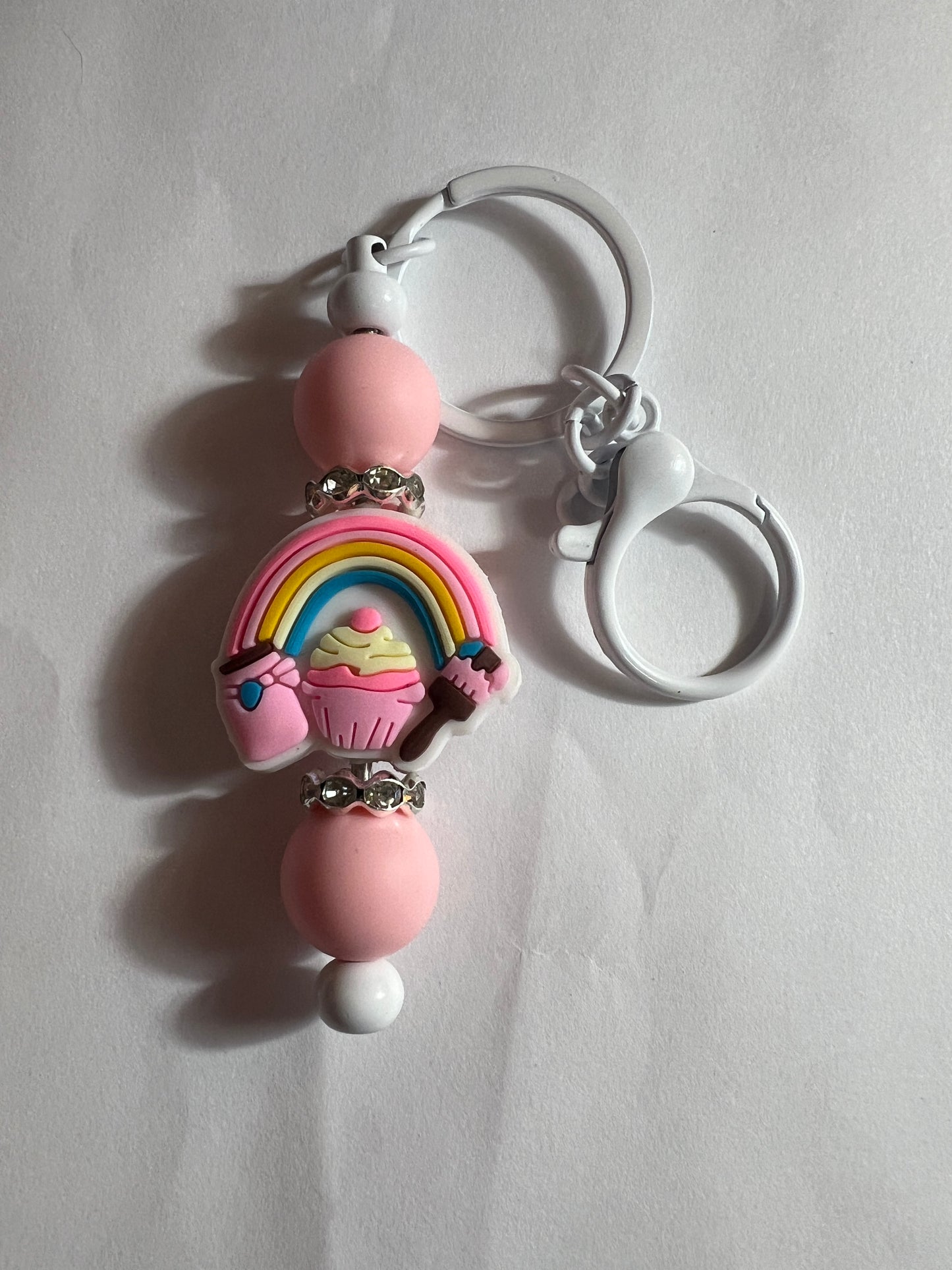 Rainbow Cupcakes Keychain