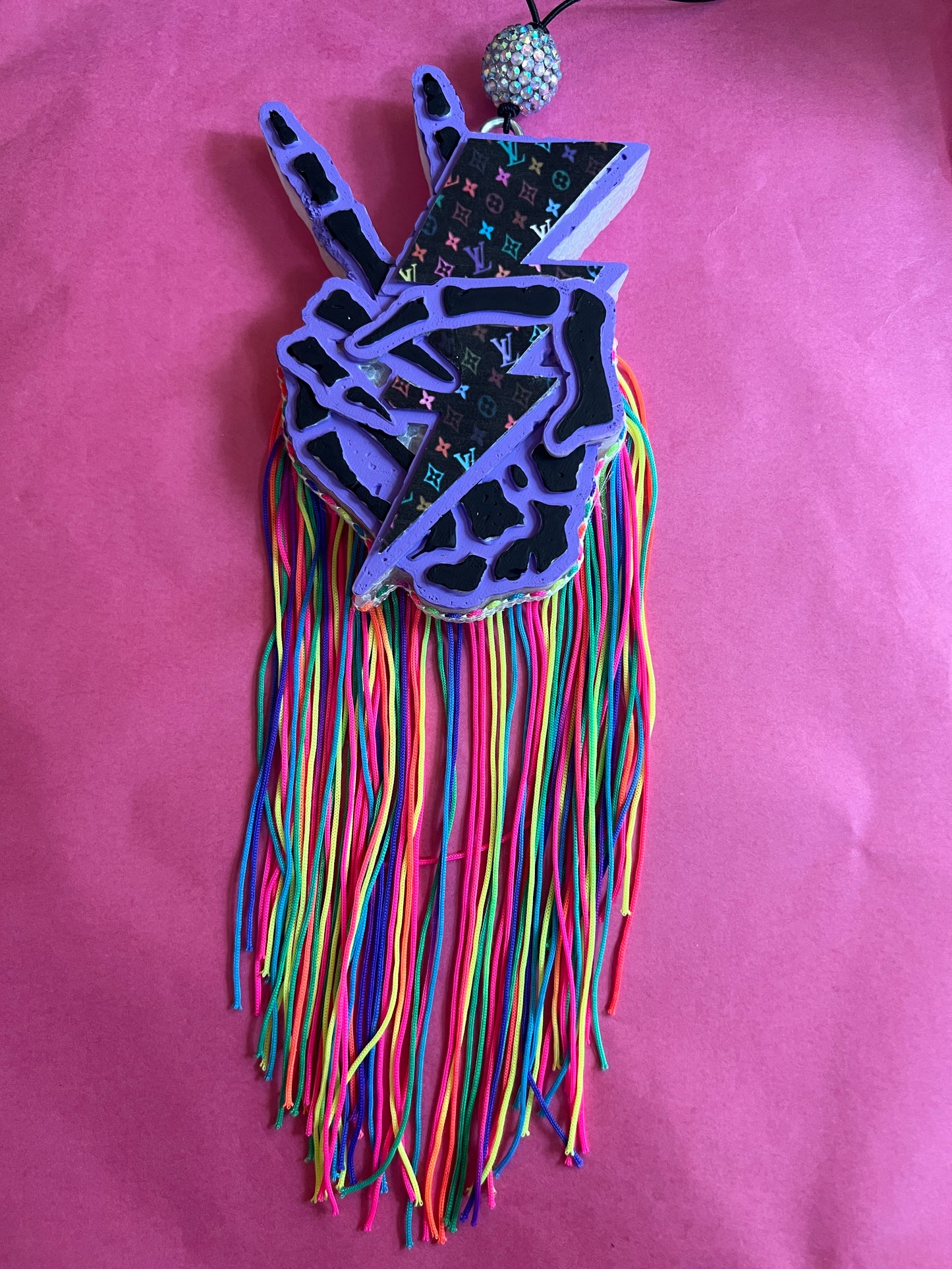 Skeleton Peace Sign - Fresh Linen