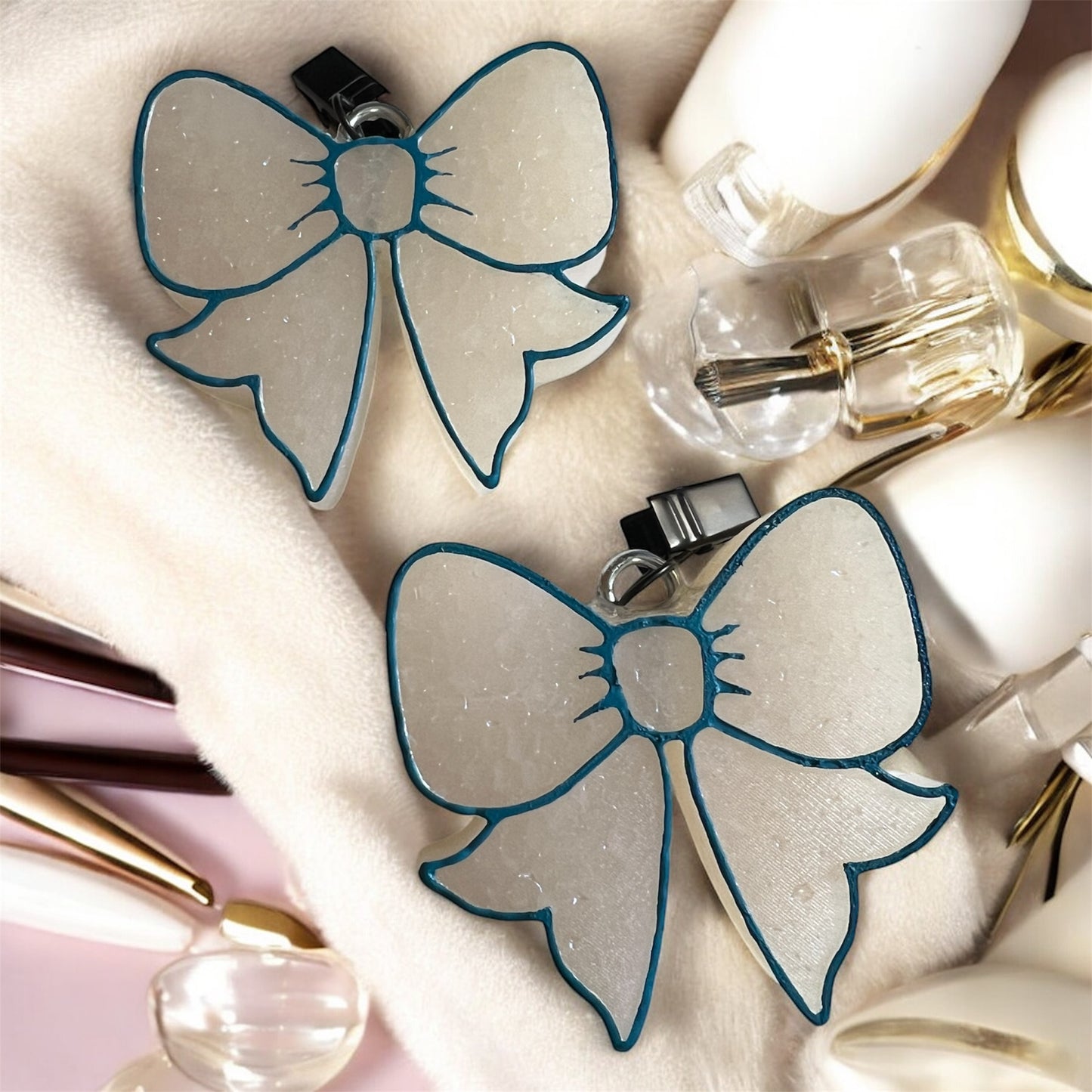 Bow Vent Clips - Sugared Lemon Zest