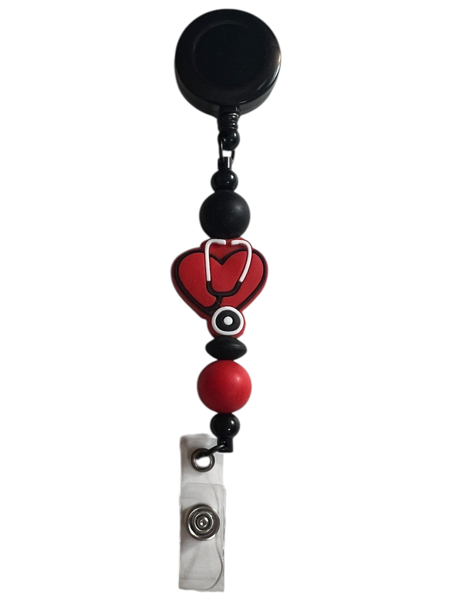 Heart Stethoscope Badge Reel