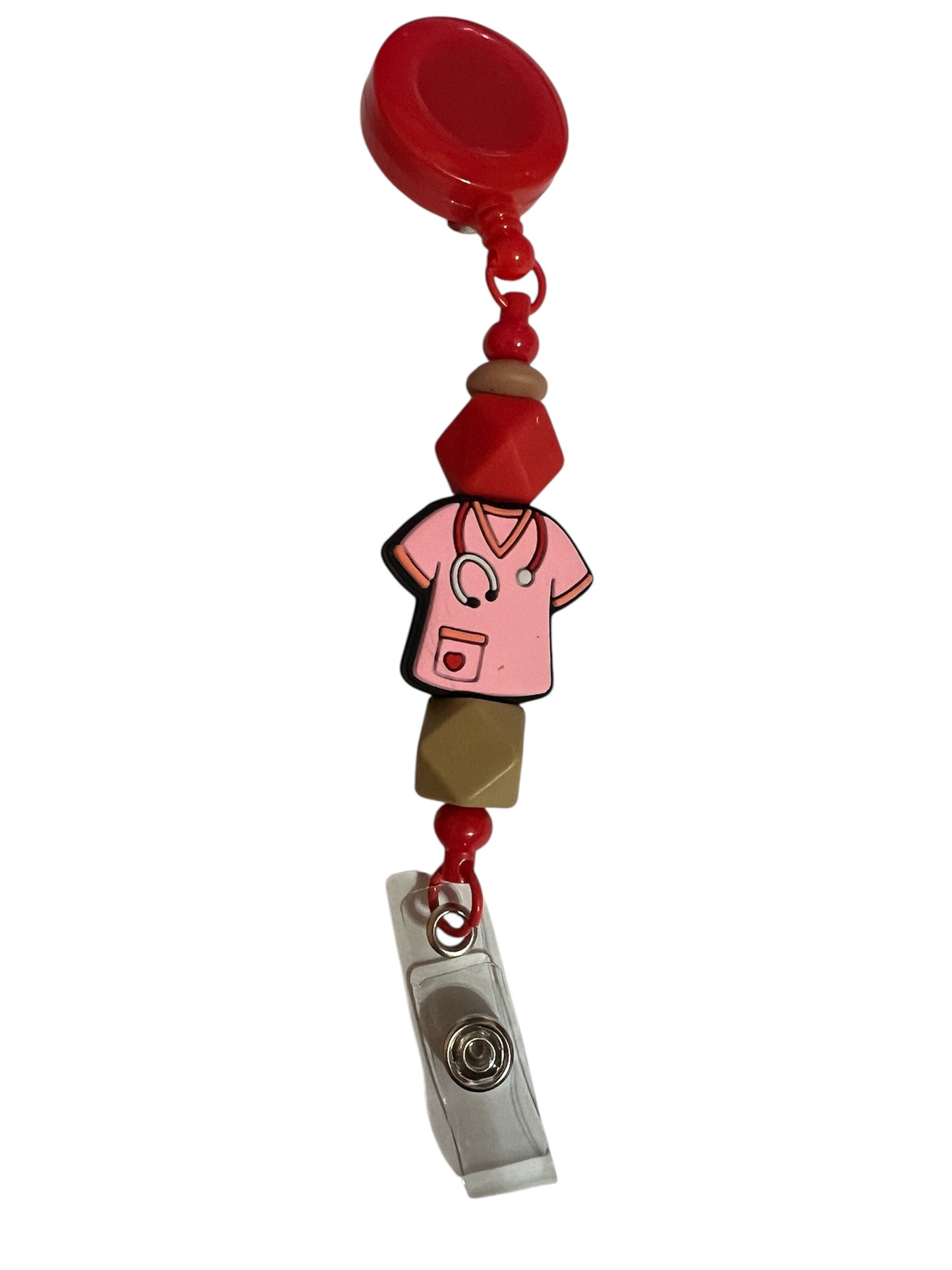 Scrub & Stethoscope Badge Reel