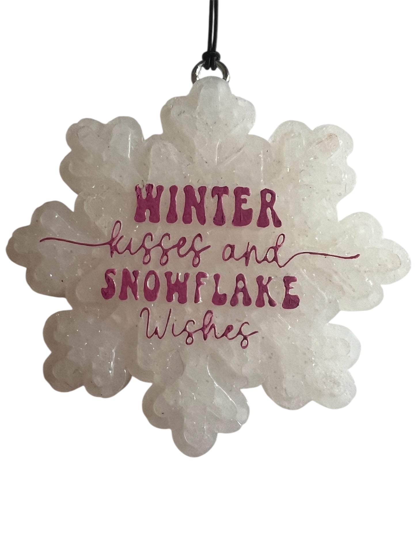 "Winter Kisses and Snowflake Wishes" Snowflake - Peppermint