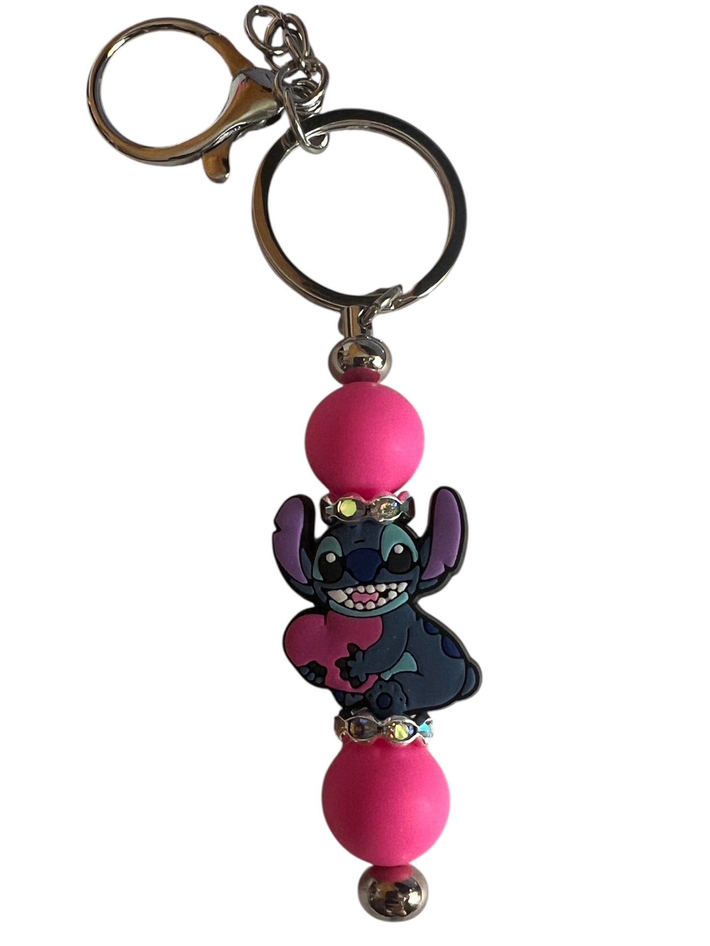 Stitch with Heart Keychain
