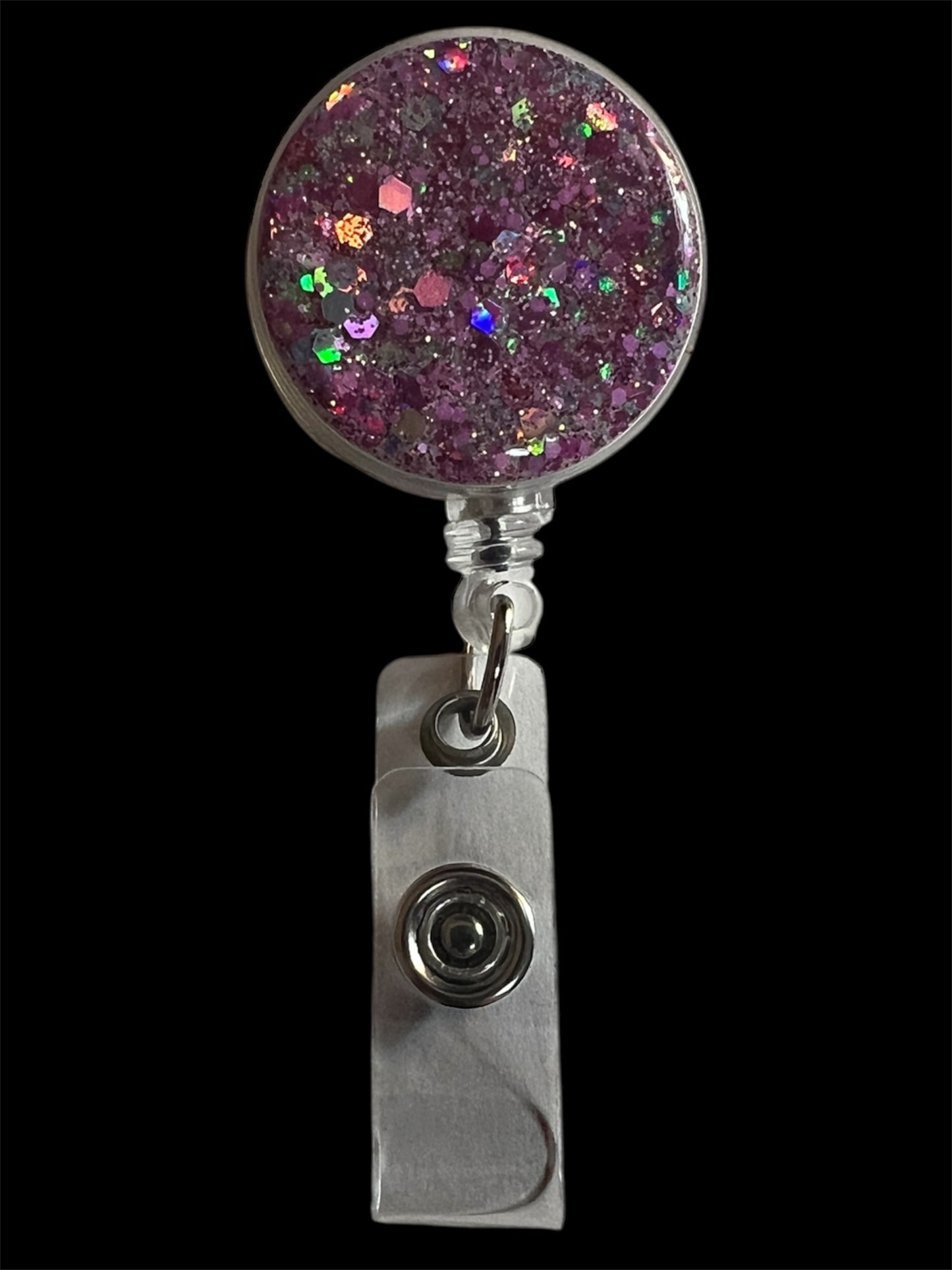 Pink Glitter Badge Reel
