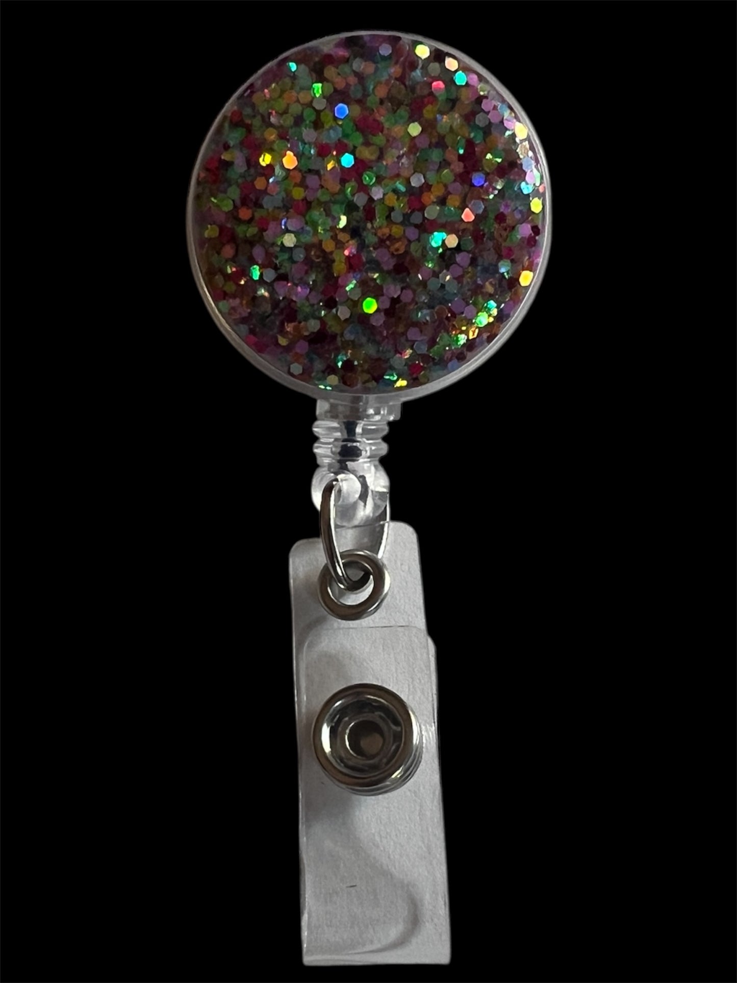Multi Color Glitter Badge Reel