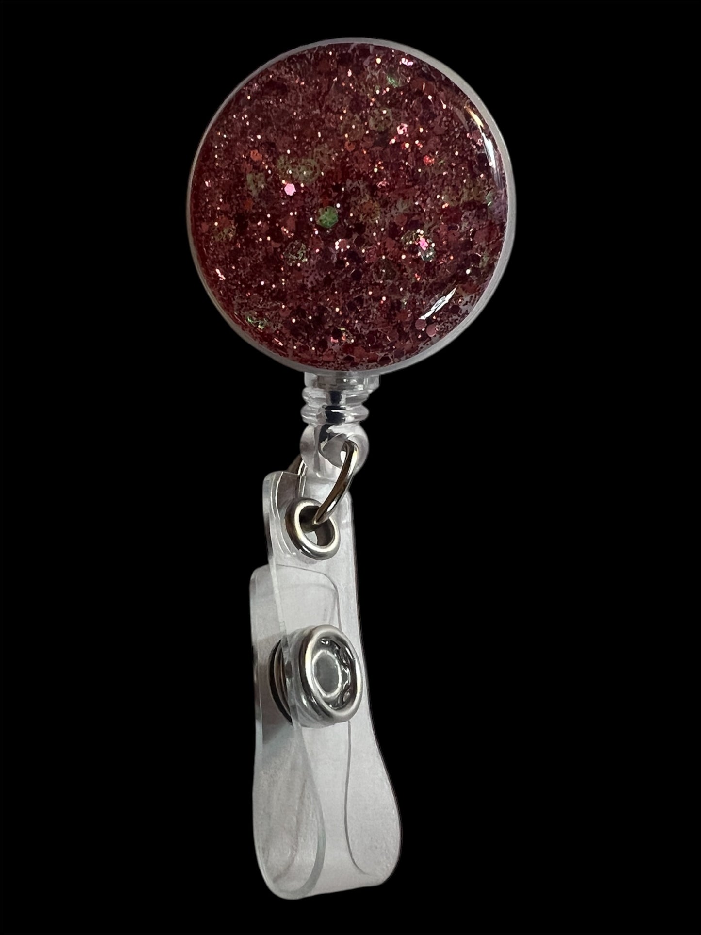 Pink Glitter Badge Reel