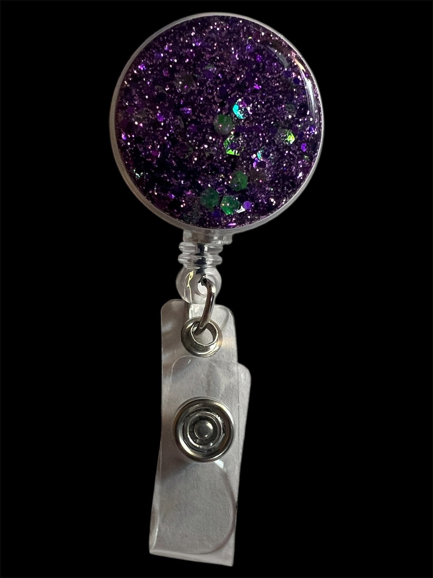 Purple Glitter Badge Reel