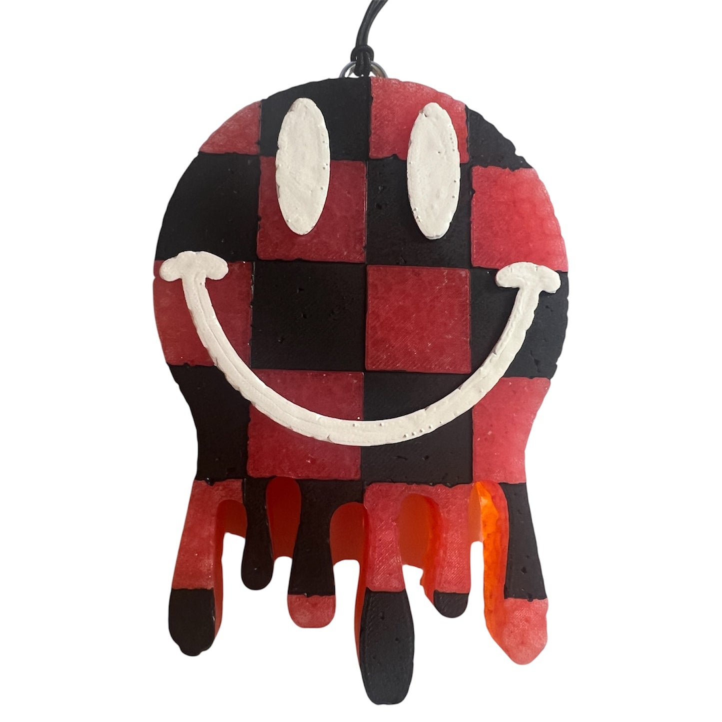 Checkered Drip Smiley - Strawberry Pound Cake