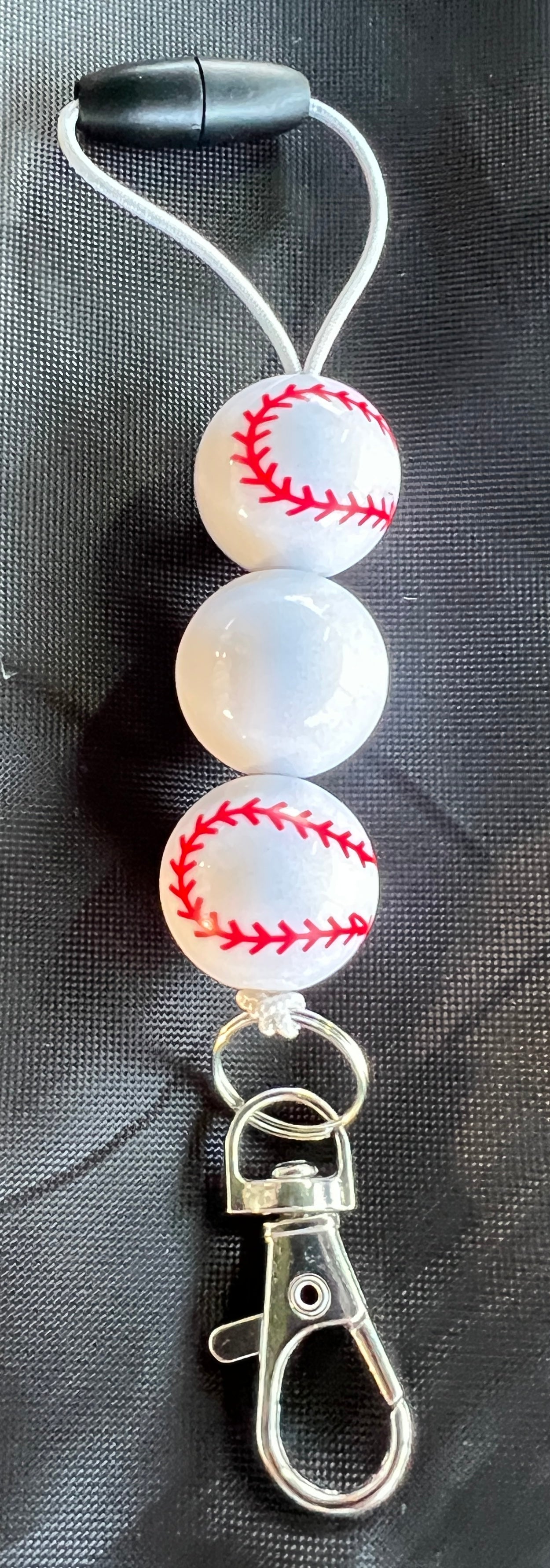 Baseball 3 Bead Freshie Hanger