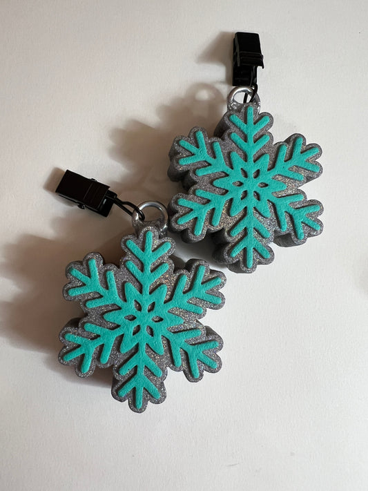 Snowflake Vent Clips - Mahogany Teakwood