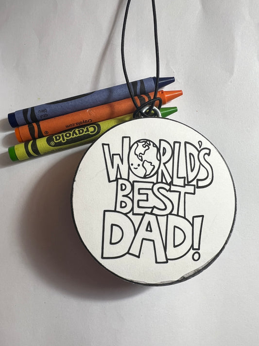 Freshie Coloring Kit - World's Best Dad - Black Ice