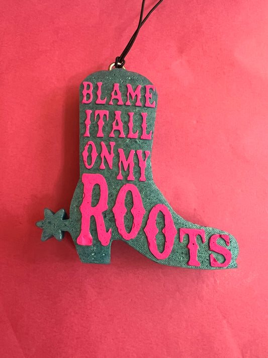 "Blame It On My Roots" Boot - Mahogany Teakwood