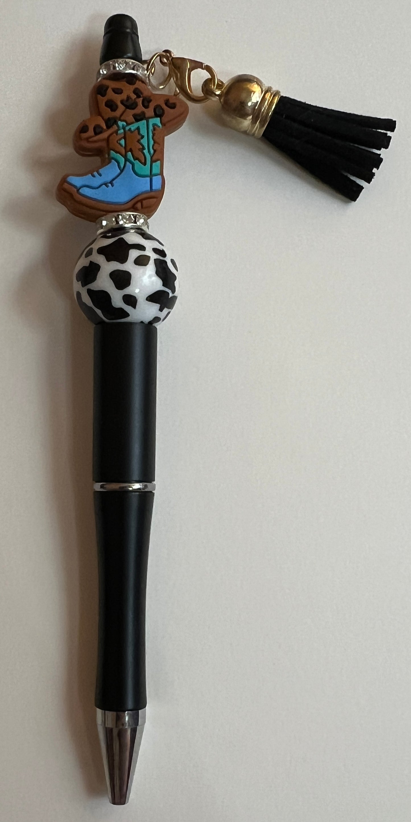 Blue Boot/Black Tassel Pen