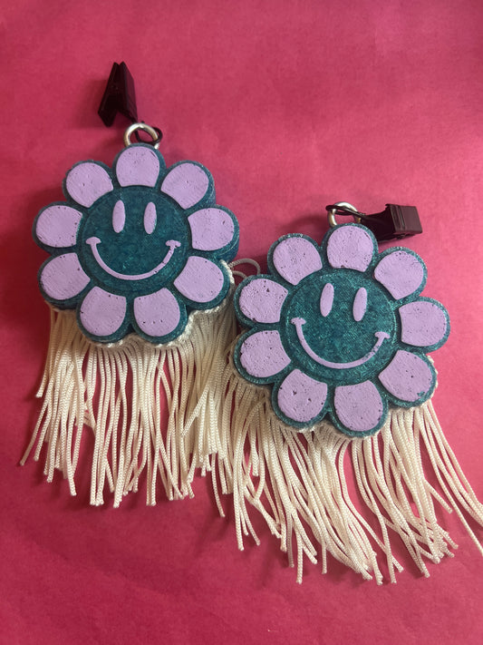 Smiley Flower Vent Clips - Baja Cactus Blossom