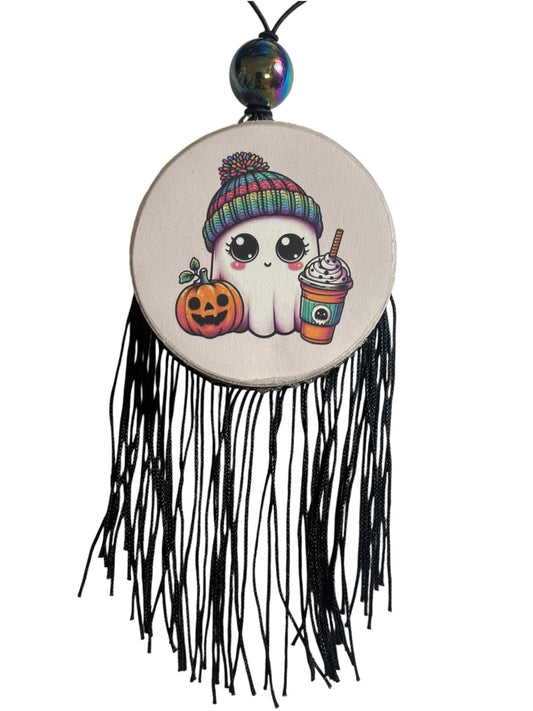 Fall Ghost With Drink/Pumpkin  - Hocus Pocus