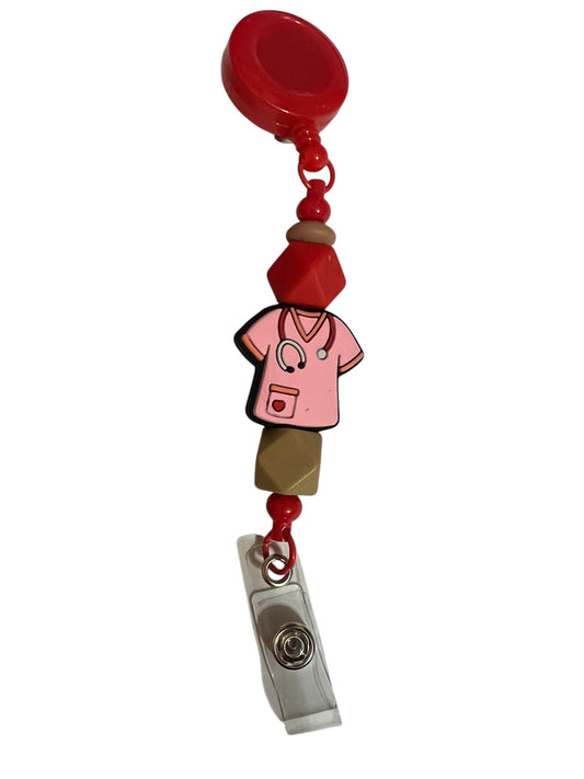 Scrub & Stethoscope Badge Reel