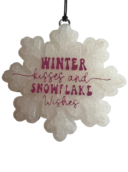 "Winter Kisses and Snowflake Wishes" Snowflake  - Peppermint