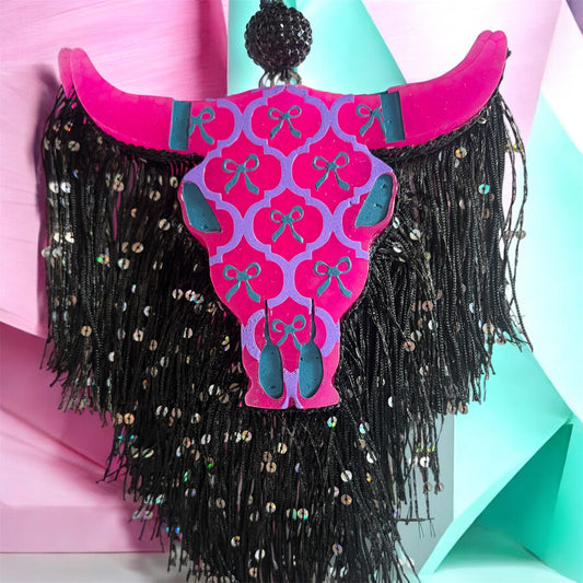 Large Longhorn (Coquette Bows) - Mahogany Teakwood