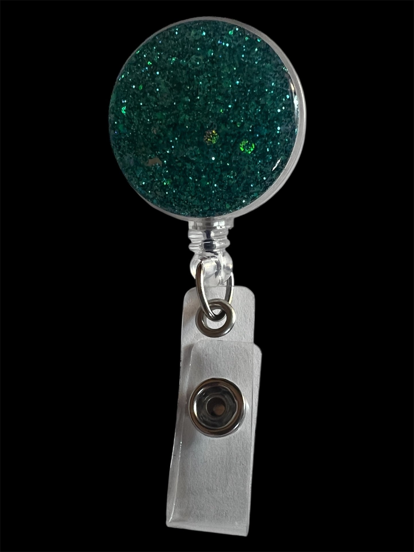 Teal Glitter Badge Reel