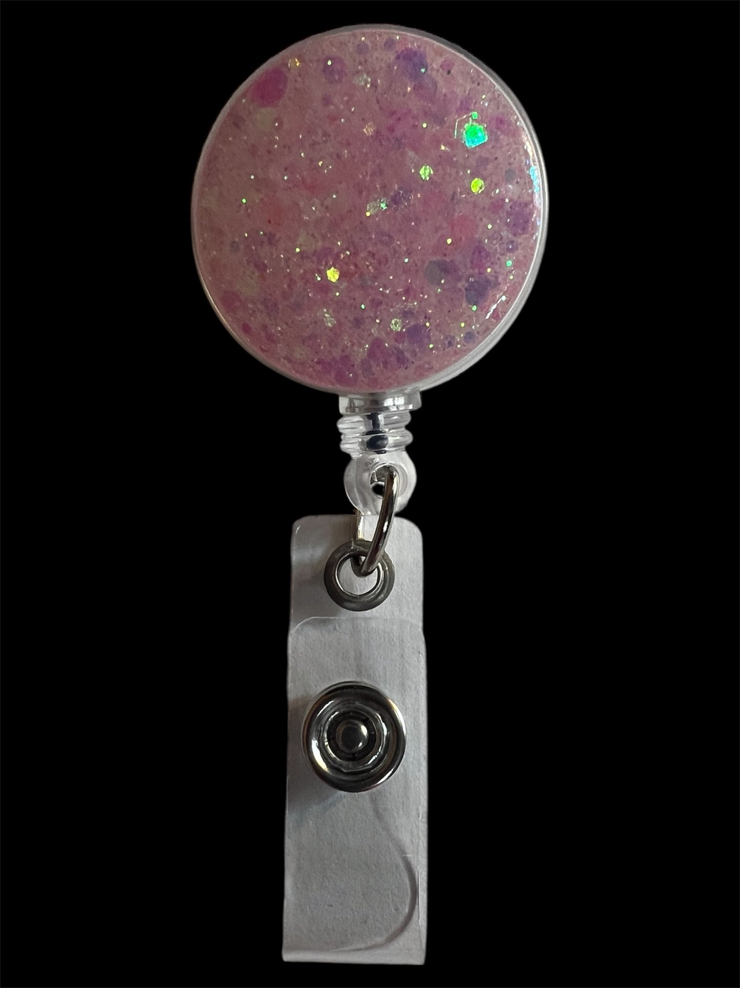Pink Glitter Badge Reel