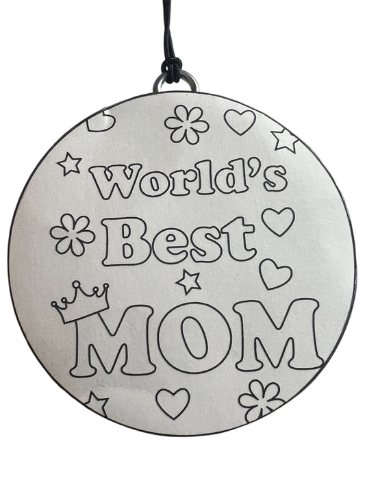 Freshie Coloring Kit - World's Best Mom  - Dreamcicle