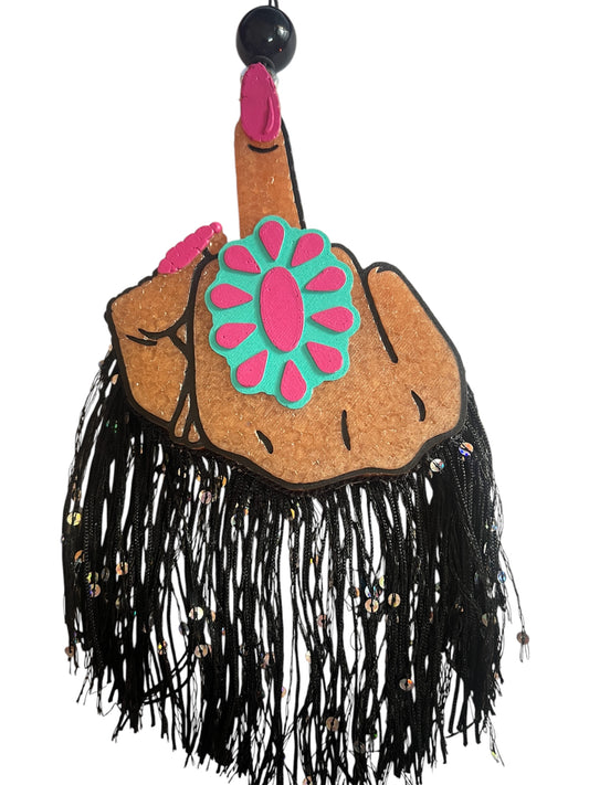 Western Glam Middle Finger - Mahogany Coconut