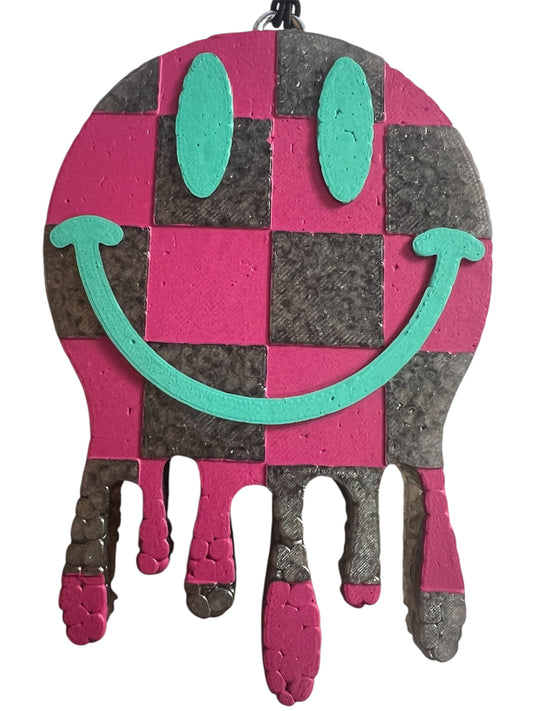 Checkered Drip Smiley - Blue Lavender & Bergamot