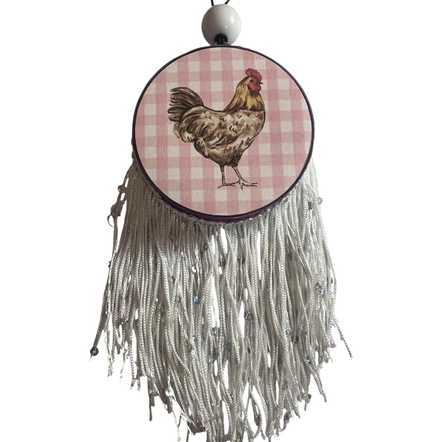 Pink Plaid Chicken - Summer Storm