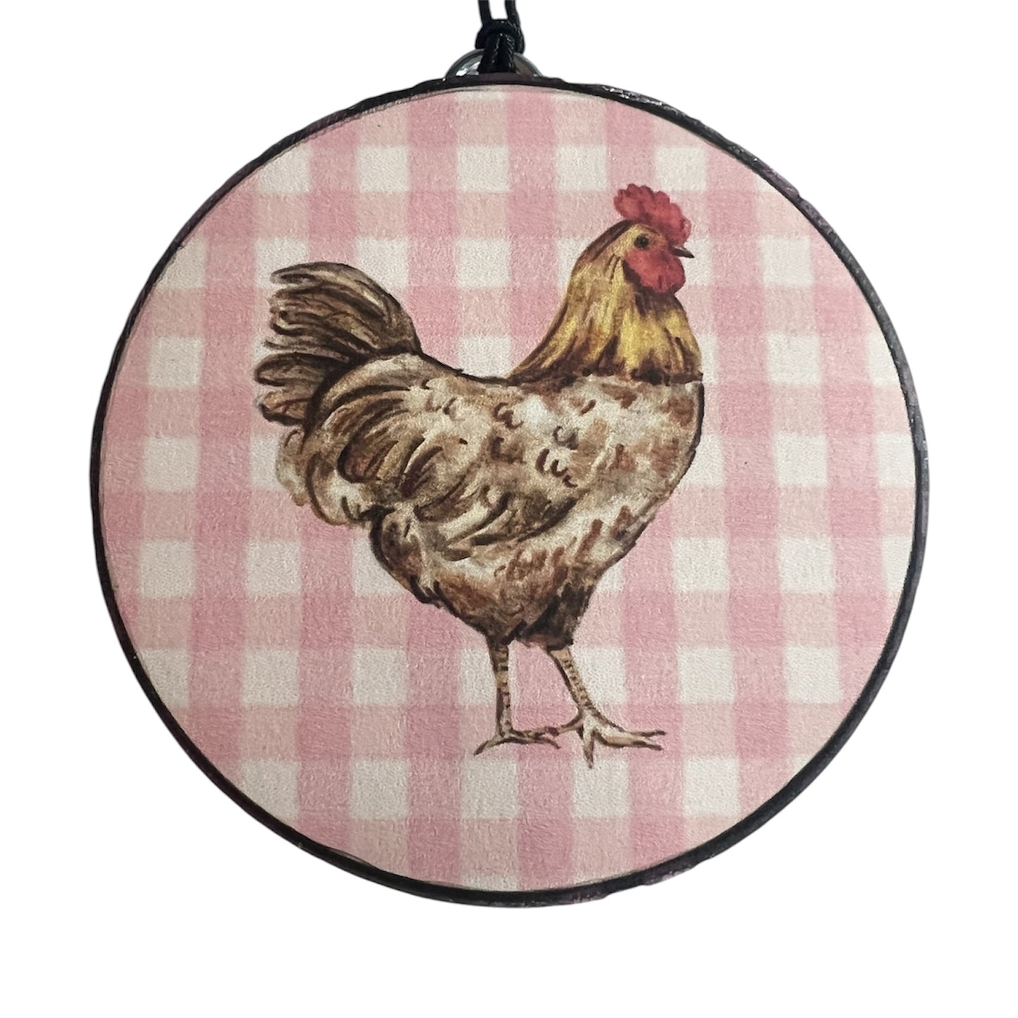 Pink Plaid Chicken - Baja Cactus Blossom