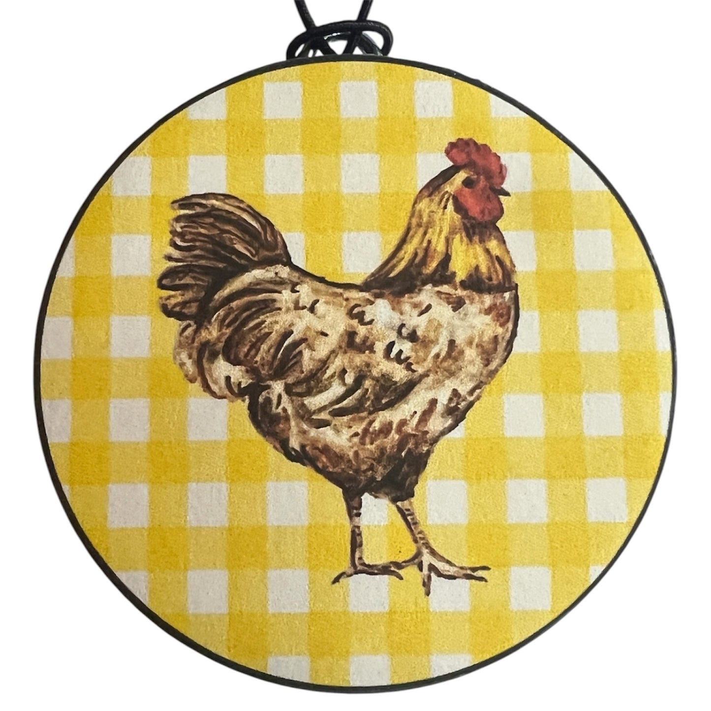 Yellow Plaid Chicken - Strawberry Lemonade
