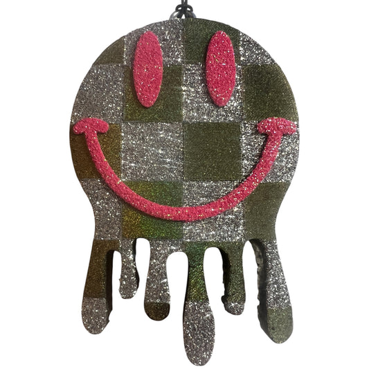 Checkered Drip Smiley - Fruit Loops