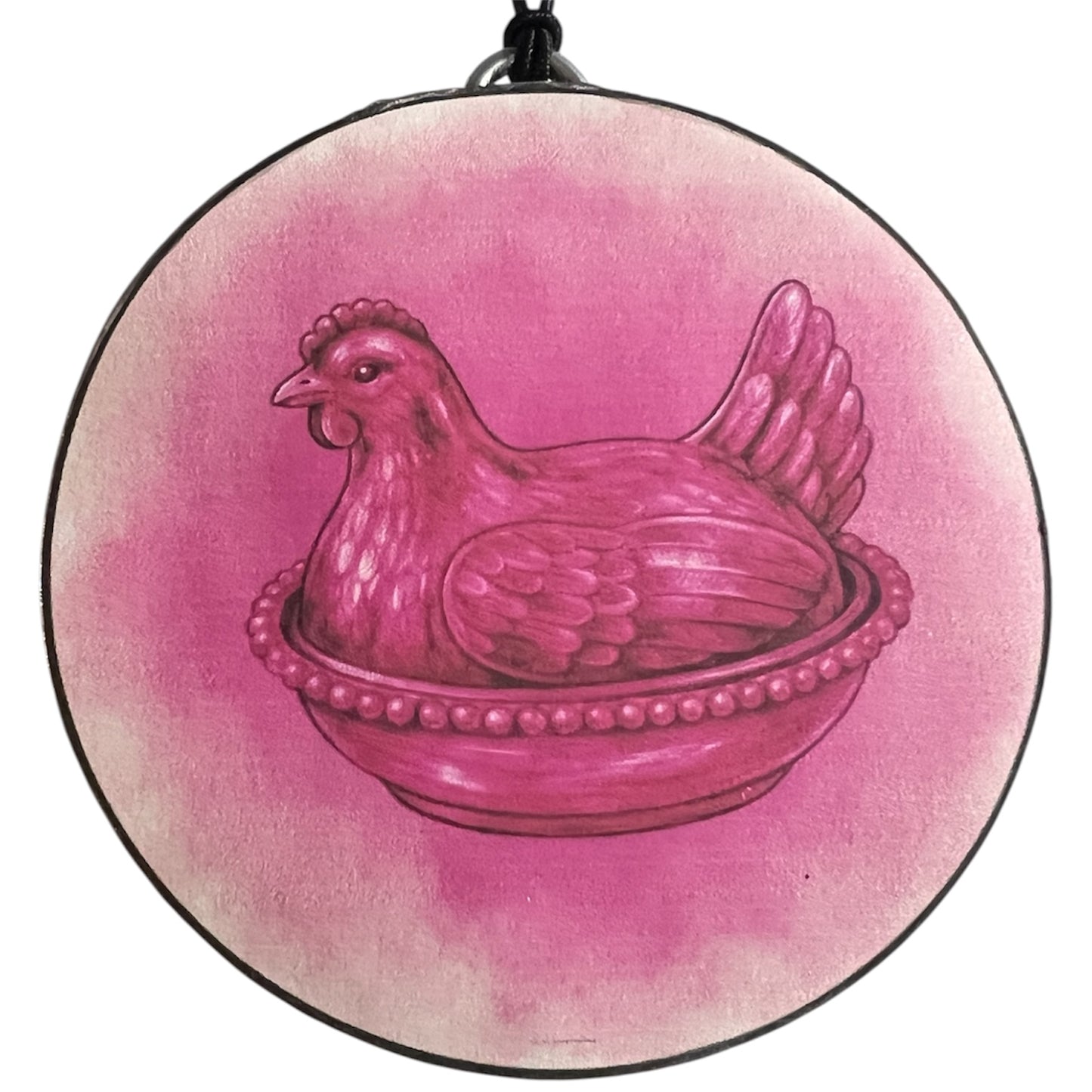 Hen On A Nest (Pink) - Black Ice