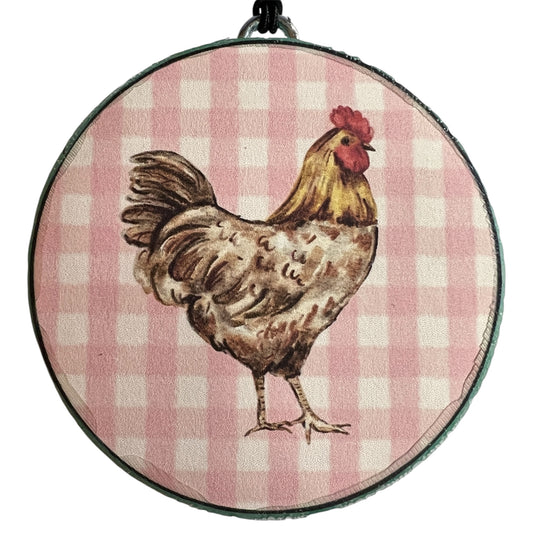 Pink Plaid Chicken  - Butt Naked